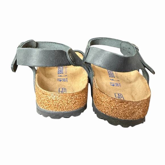 Birkenstock EUR 41 Narrow Normal Bali Soft Footbed Sandals Black Oiled - Picture 5 of 10